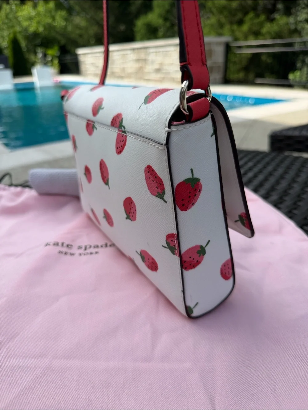 Kate Spade Strawberry Multi Crossbody Bag WKRU6880 new w/ dust bag